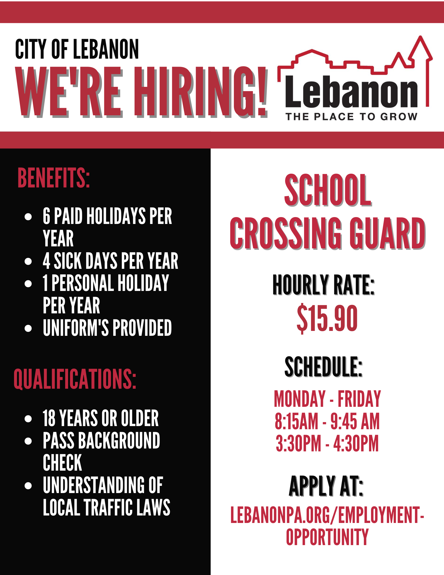 Lebanon PA Employment Opportunities